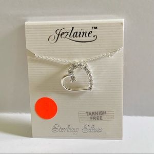 Sterling Silver Heart Charm Necklace Pendant